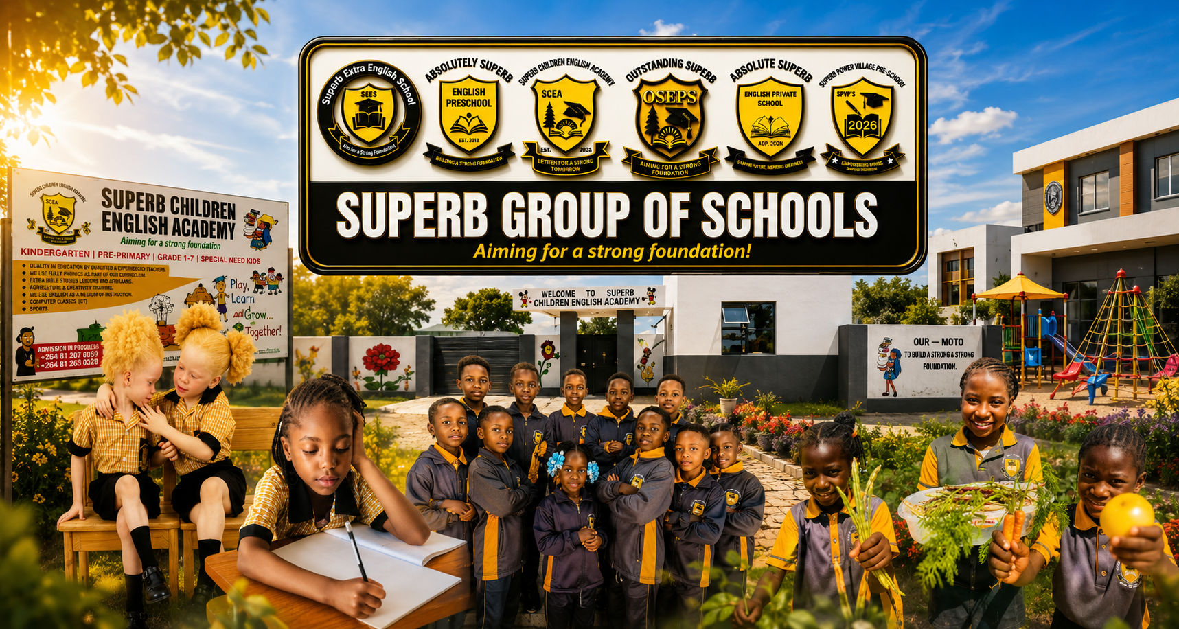 Superb Group of Schools campus and learners